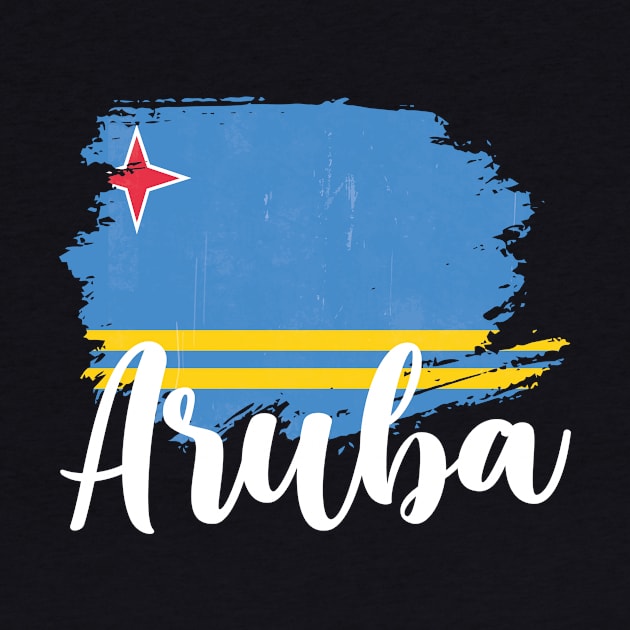 Aruba Map and Flag by HarlinDesign